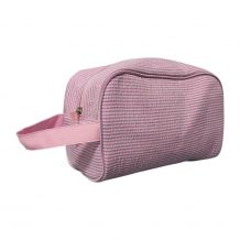 The Coral Palms� Simply Seersucker Travel Cosmetic Bag - LIGHT PINK